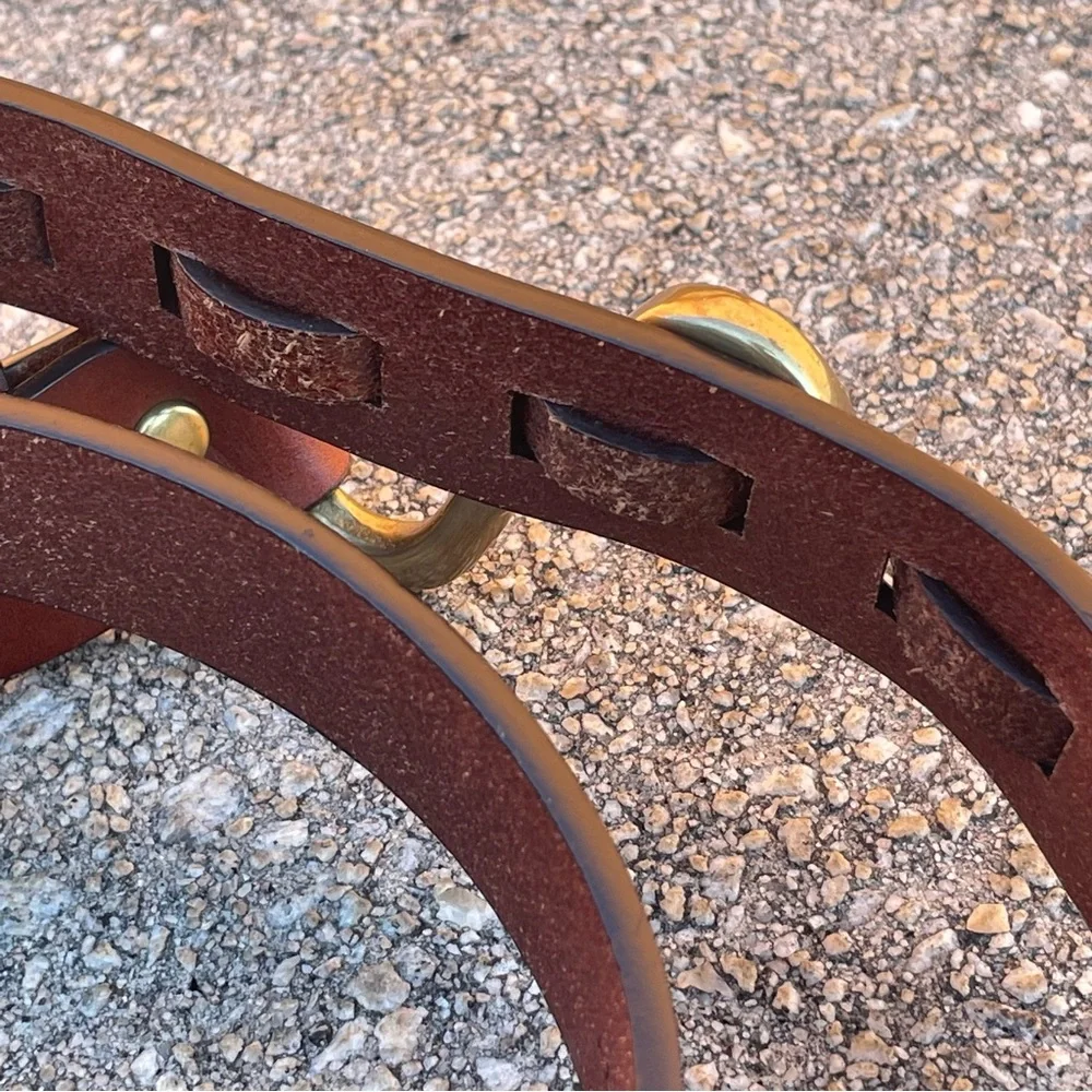 Orvis Brown Hoof Pick Leather Equestrian Belt Sz 34